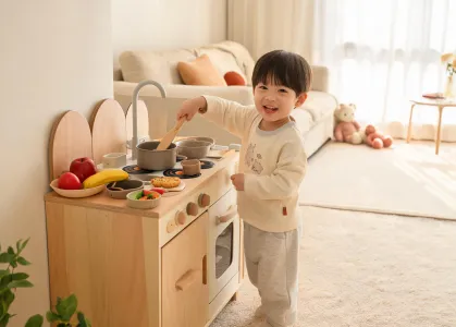 Toddler pretend play kitchen